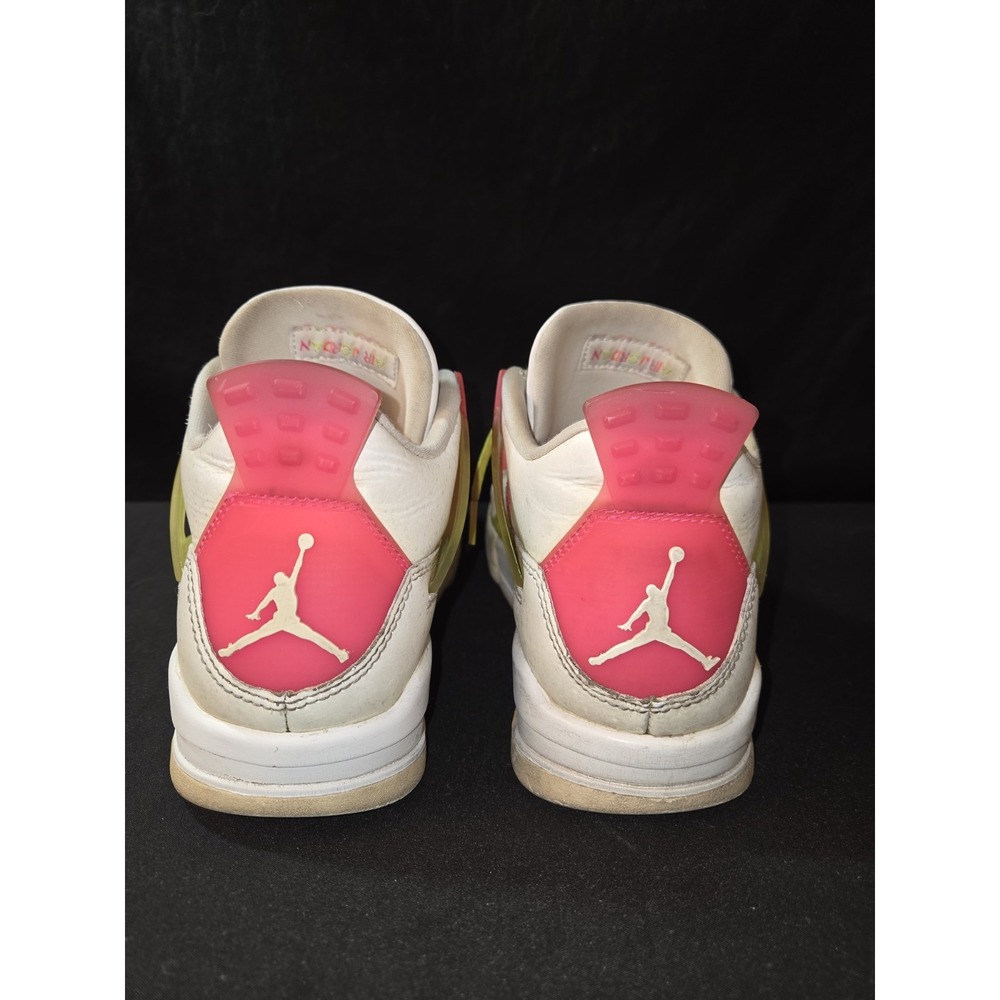 Air Jordan 4 Retro Lemon Venom Pink Blast White Size 5Y‎ - Picture 5 of 11
